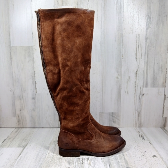 New Born Brown Borman Leather Over the Knee Winter Boots #1420 - Picture 5 of 12